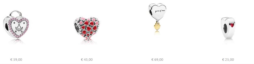 Collezione Pandora San Valentino 2018
