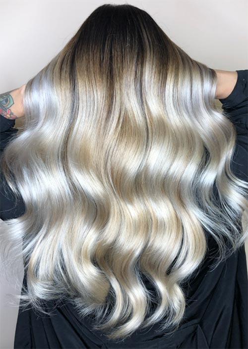 Colore capelli ghiaccio e oro moda 2018