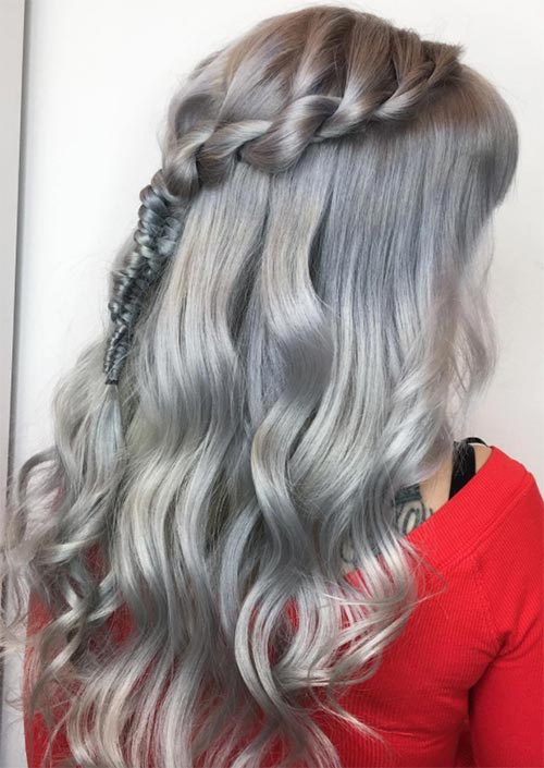 Moda colore capelli silver