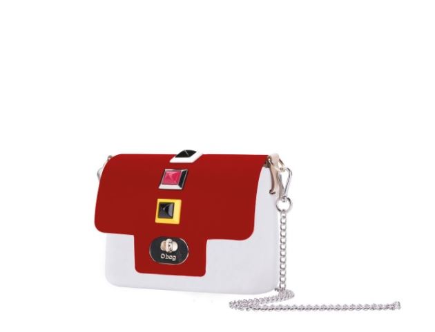 Nuova O Pocket Micro con pattina in ecopelle con borchie colorate primavera estate 2018
