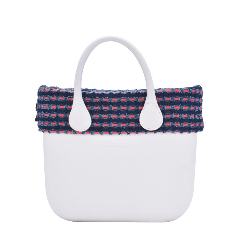 Nuovo Bordo Borsa O Bag Mini estate 2018 in denim traforato