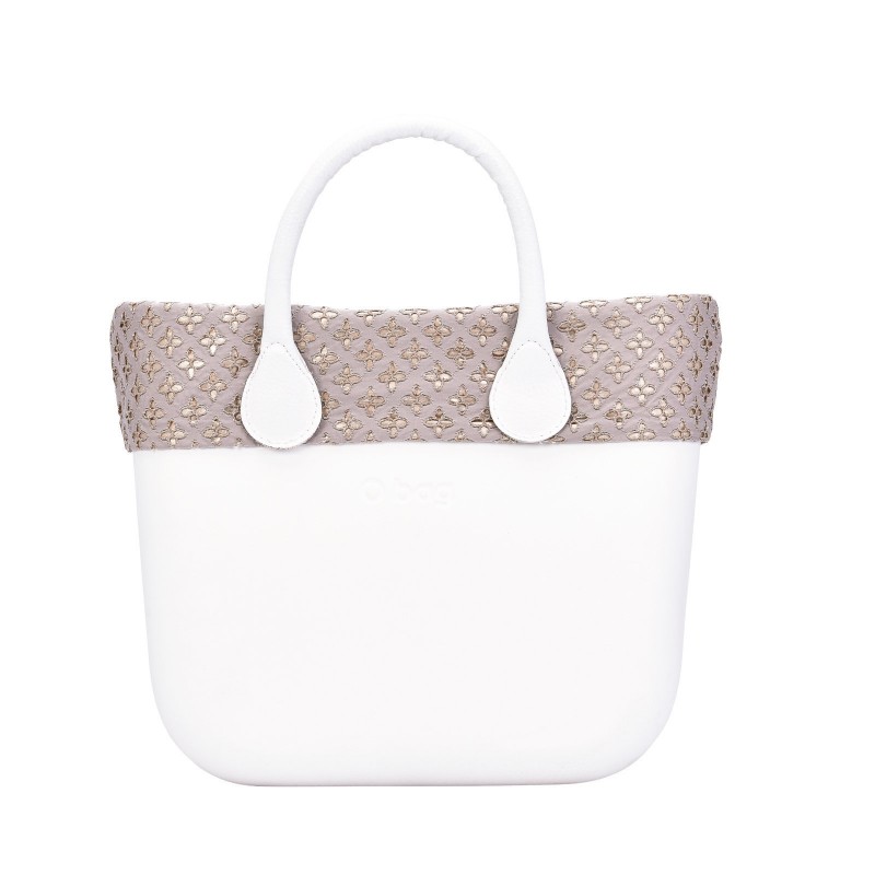 Nuovo Bordo Borsa O bag Mini in tessuto sangallo estate 2018