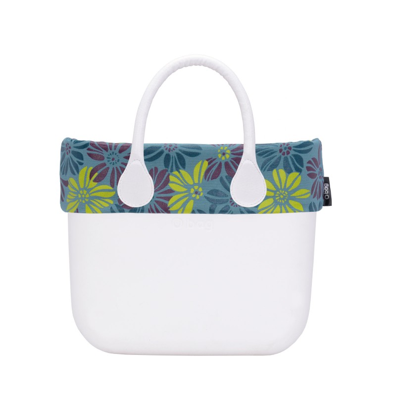 Nuovo Bordo Borse O bag Mini in tessuto fantasia flower estate 2018