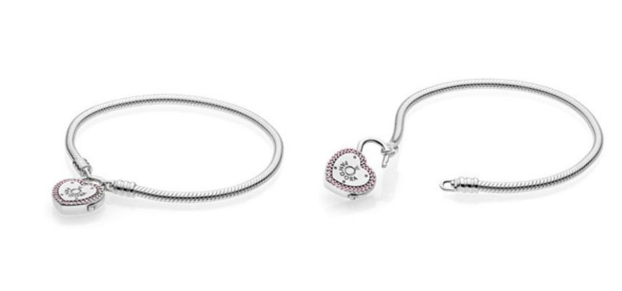 Nuovo Bracciale Pandora con lucchetto a forma di cuore 2018