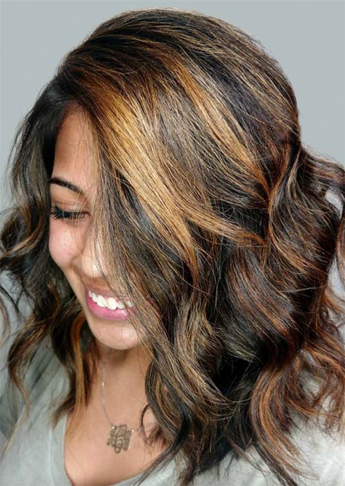 Taglio capelli cioccolato e caramello moda 2018