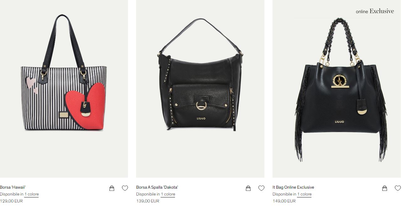 Borse a spalla Liu Jo primavera estate 2018