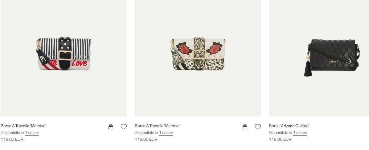 Borsette a tracolla Liu Jo primavera estate 2018