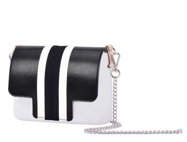Nuova pattina O Pocket di O bag in ecopelle con fascia centrale primavera estate 2018 prezzo 42 euro