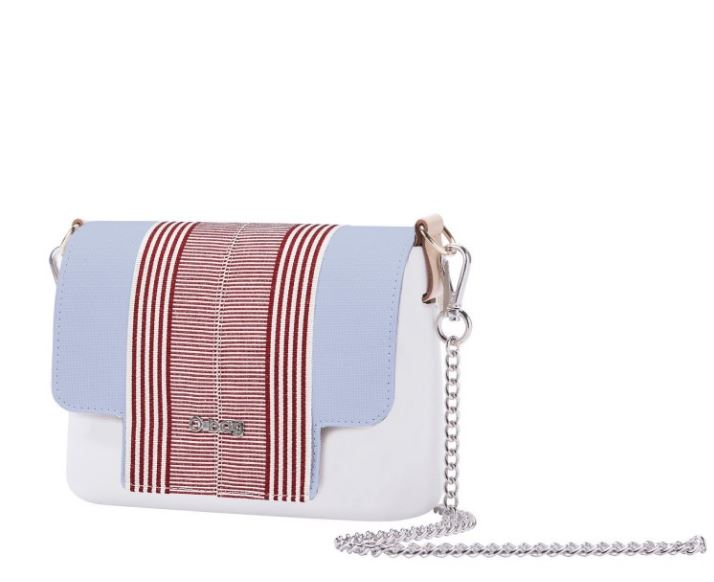 Nuova pattina O Pocket di O bag in ecopelle rosa con fascia primavera estate 2018 prezzo 39 euro