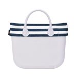 Nuovo Bordo Borsa O Bag collezione primavera estate 2018 in tessuto a righe larghe blu