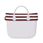 Nuovo Bordo Borsa O Bag collezione primavera estate 2018 in tessuto a righe larghe rosse