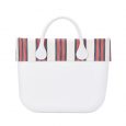 Nuovo Bordo Borsa O Bag collezione primavera estate 2018 in tessuto a righe verticali