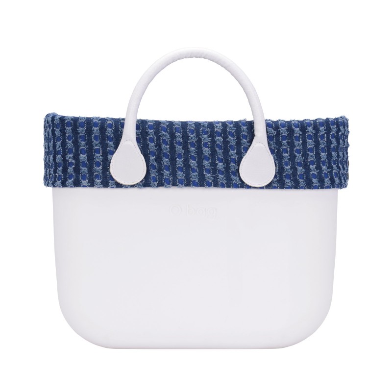 Nuovo bordo borsa O Bag estate 2018 in tessuto denim traforato