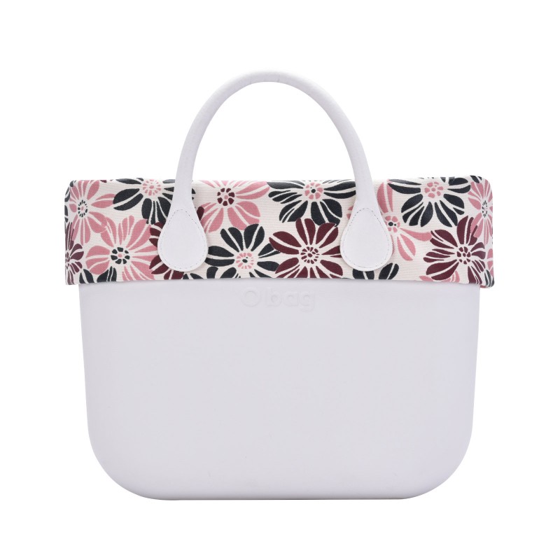 Nuovo bordo borsa O Bag estate 2018 in tessuto fantasia flower manila