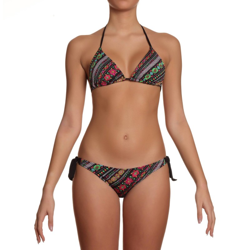 Bikini a triangolo stampa floreale Decathlon estate 2018