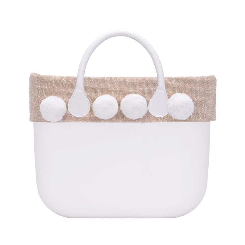 Bordo borsa O Bag con pom pom estate 2018