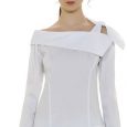 Blusa a maniche lunghe con fiocco sulla spalla Nara Camicie
