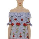 Blusa con papaveri Nara Camicie estate 2018