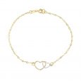 Bracciale Stroili in oro con due cuoricini