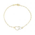Bracciale Stroili in oro con due cuoricini
