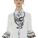 Camicia con volant a contrasto Nara Camicie primavera estate 2018