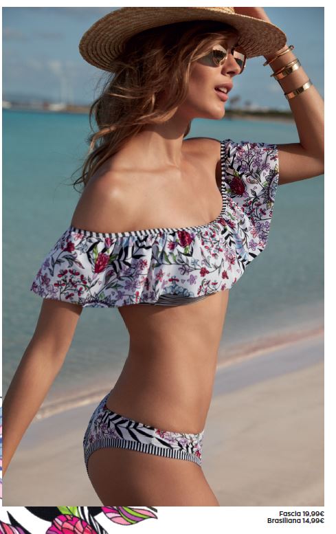 Costume da bagno con top con volant Goldenpoint estate 2018
