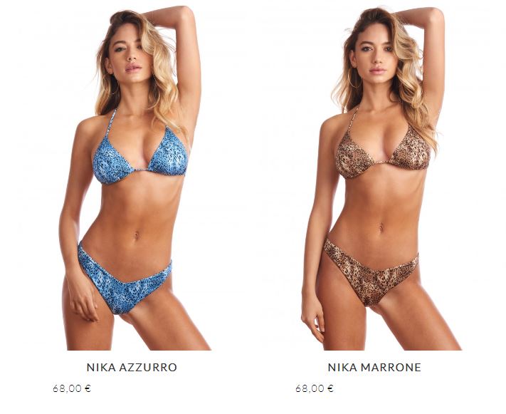 Costumi con reggiseno a triangolo stampa animalier Bikini Lovers 2018