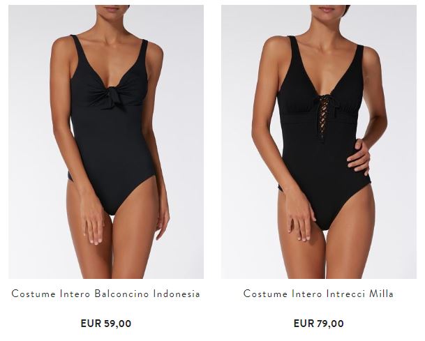 Costumi interi Calzedonia modelli e prezzi estate 2018