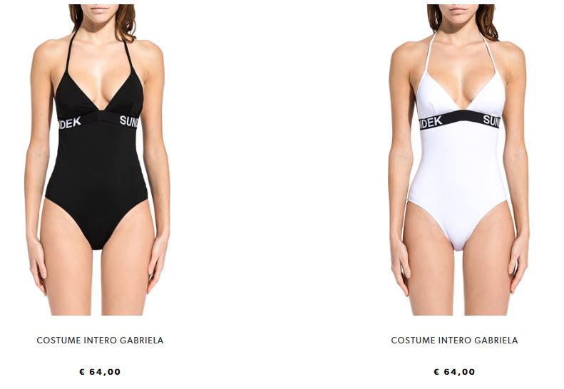 Costumi interi Sundek modello Gabriella estate 2018