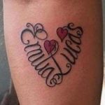 Tatuaggi cuori con nomi