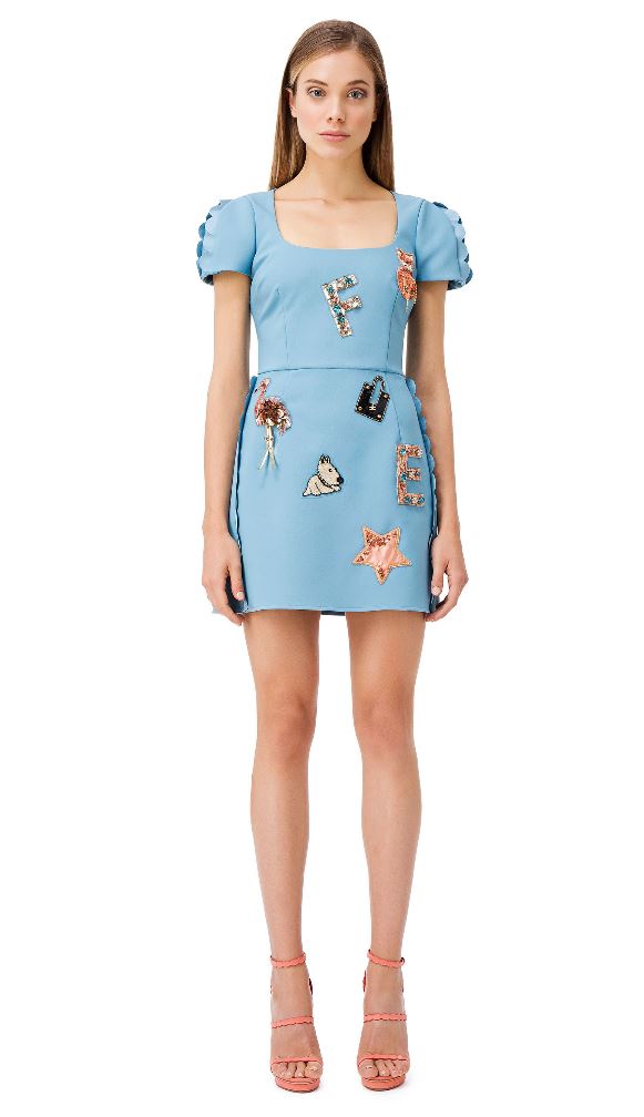 Abito corto Elisabetta FRanchi estate 2018 prezzo 520 euro