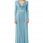 Abito lungo da cerimonia con maniche lunghe Elisabetta Franchi prezzo 520 euro