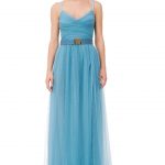 Abito lungo in tulle Elisabetta Franchi estate 2018 prezzo 430 euro