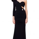 Abito lungo monospalla da cerimonia e da sera Elisabetta Franchi prezzo 390 euro