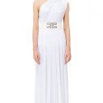 Abito lungo monospalla estate 2018 Elisabetta Franchi prezzo 420 euro