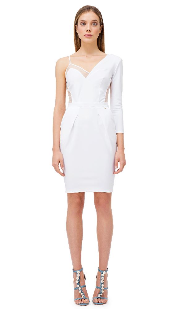 Abito monospalla Elisabetta Franchi estate 2018 prezzo 300 euro