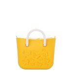 Borsa O Bag giallo cedro con farfalle