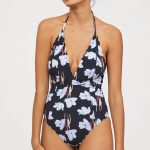 Costume intero fantasia floreale con scollo a V HM