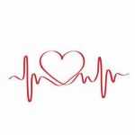 Disegno per tatuaggio con elettrocardiogramma e cuore
