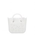 Nuova Borsa O Bag bianco latte con farafell