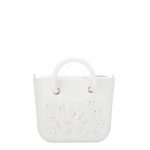Nuova Borsa O Bag bianco latte con farafell