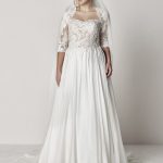 Abito svasato taglie forti mod Etir Pronovias Plus