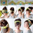 Acconciatura da spiaggia con foulard