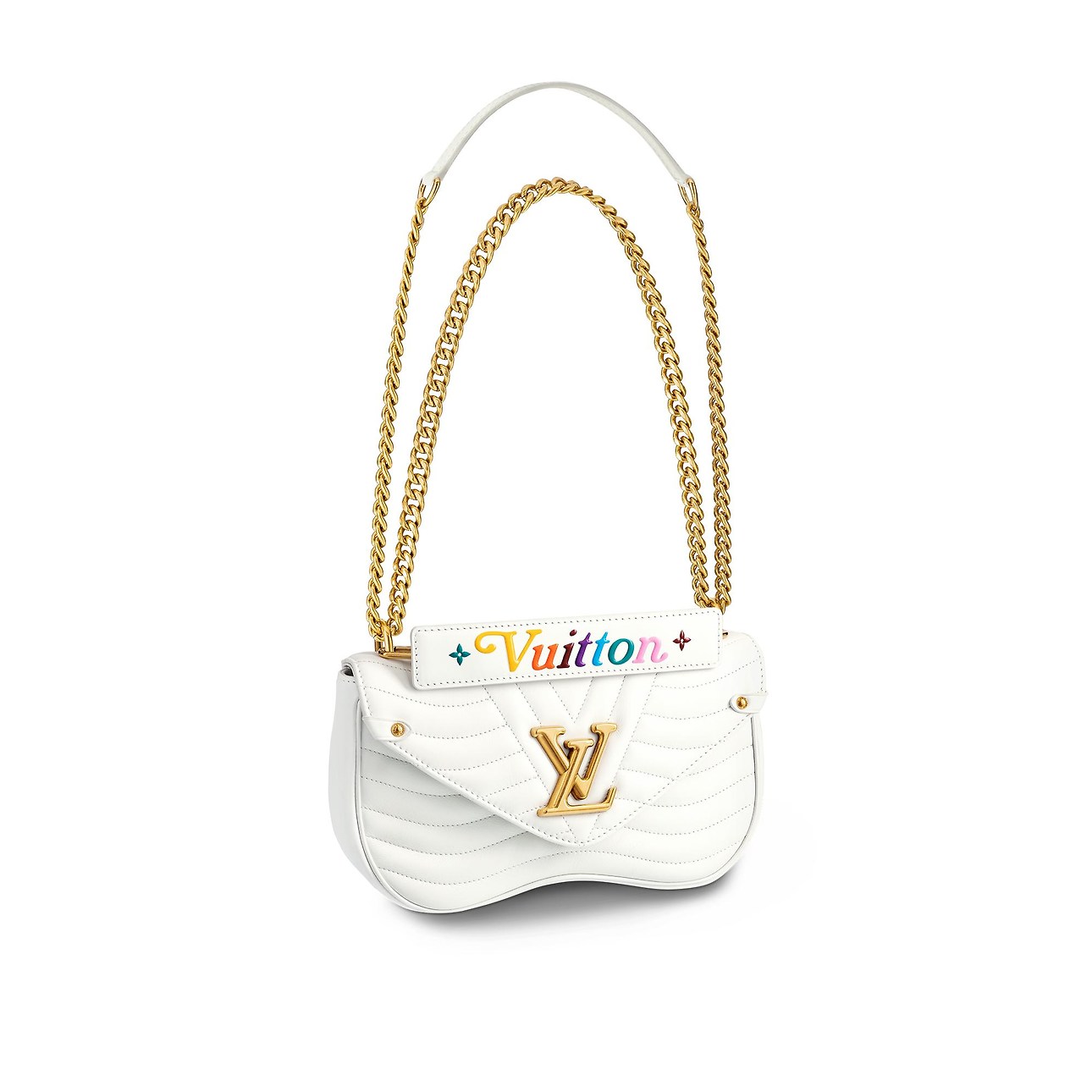 Nuova Borsa a tracolla Louis Vuitton New Wave 2018 bianca