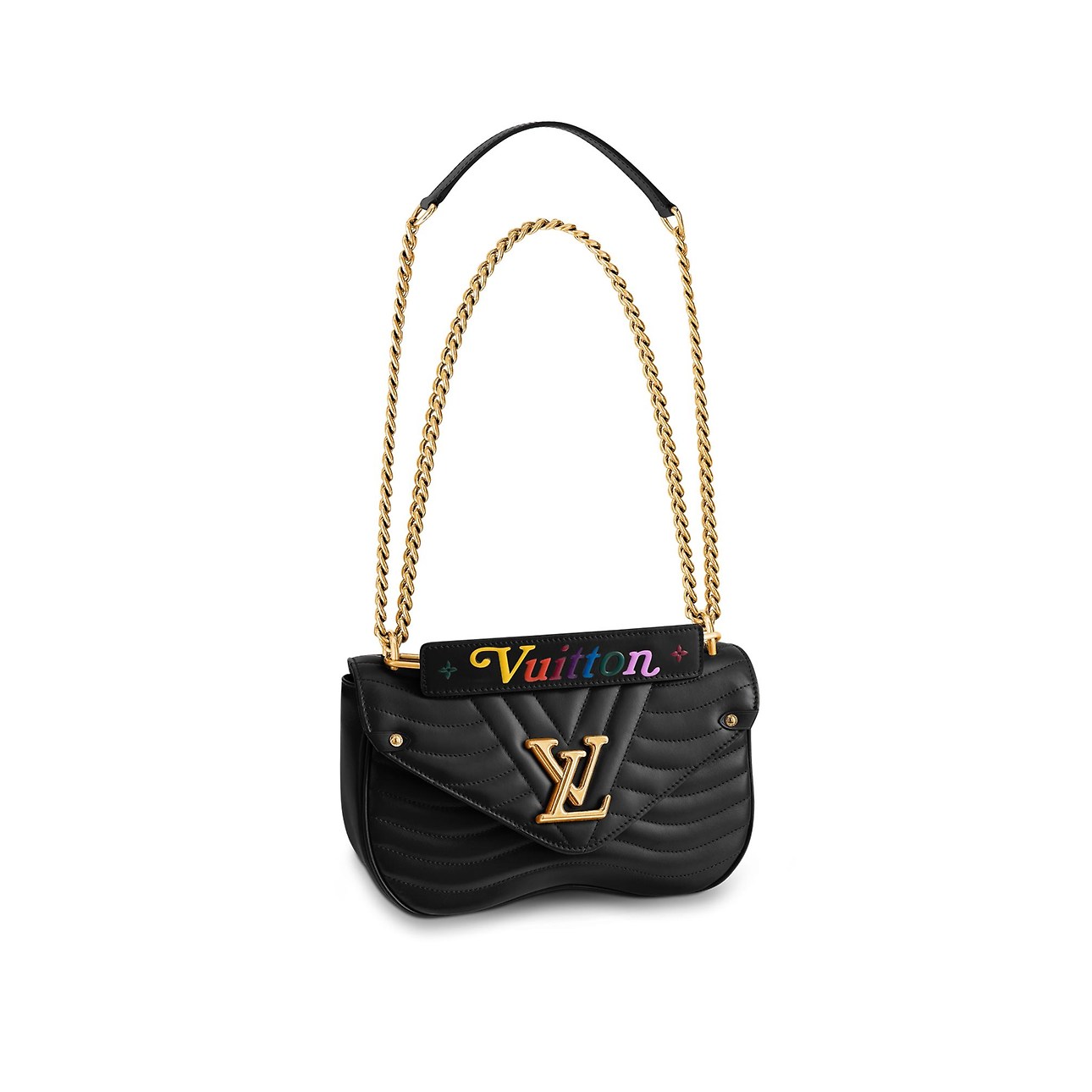 Nuova Borsa a tracolla Louis Vuitton New Wave nera