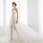 Abito da sposa in pizzo con gonna in tulle staccabile linea Jolies collezione Nicole Spose 2019