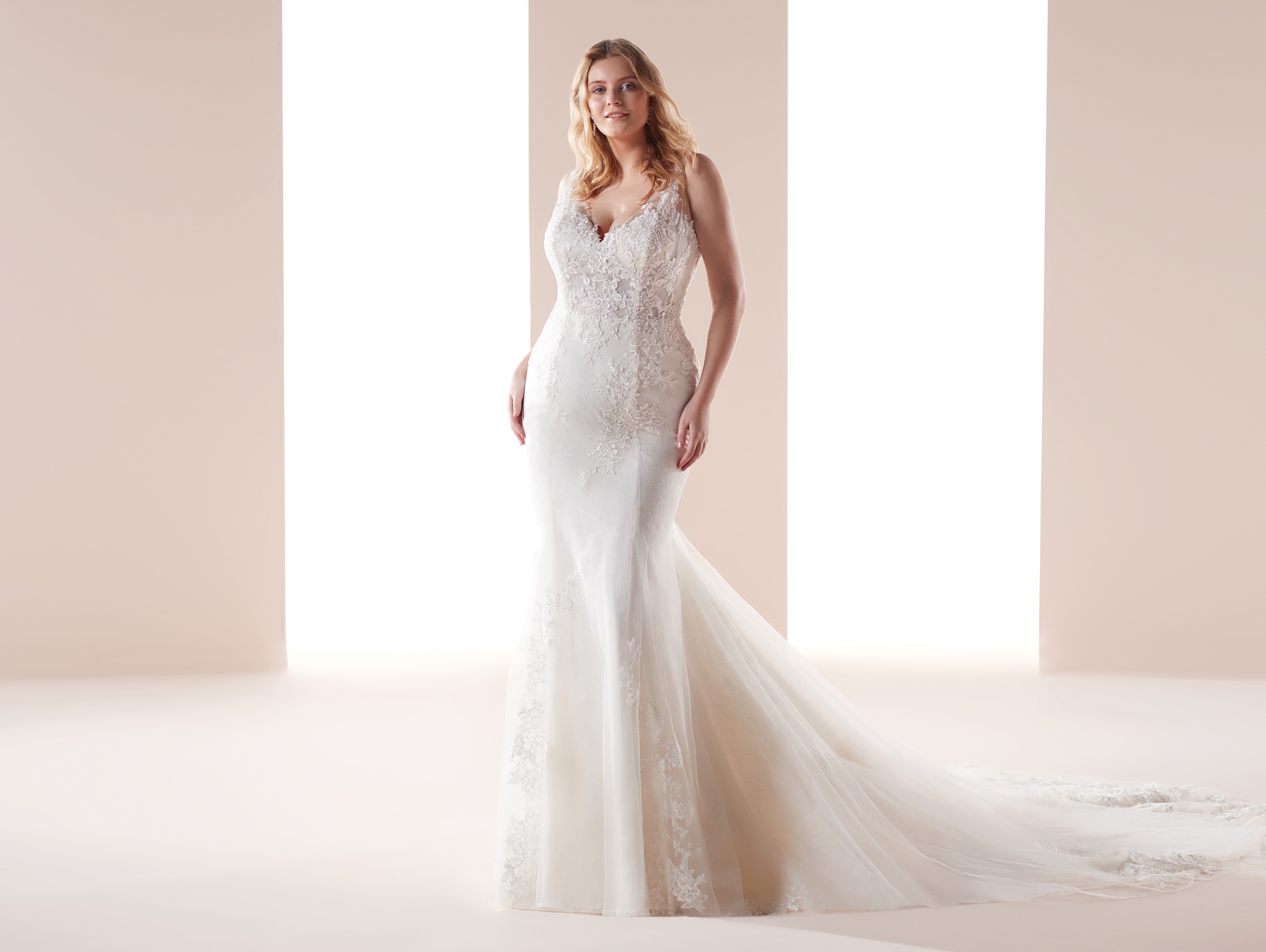 Abito da sposa mezza sirena mod CVAB19707 Nicole Spose 2019