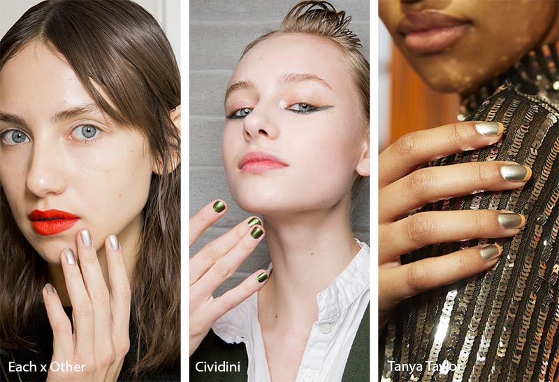 Colori smalto effetto metallico moda unghie inverno 2018 2019