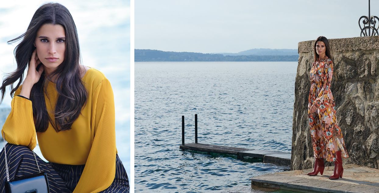 Foto campagna pubblicitaria Rinascimento abbigliamento pre fall winter 2018 2019