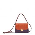 Nuova O Bag Glam colore melanzana con pattina terracotta